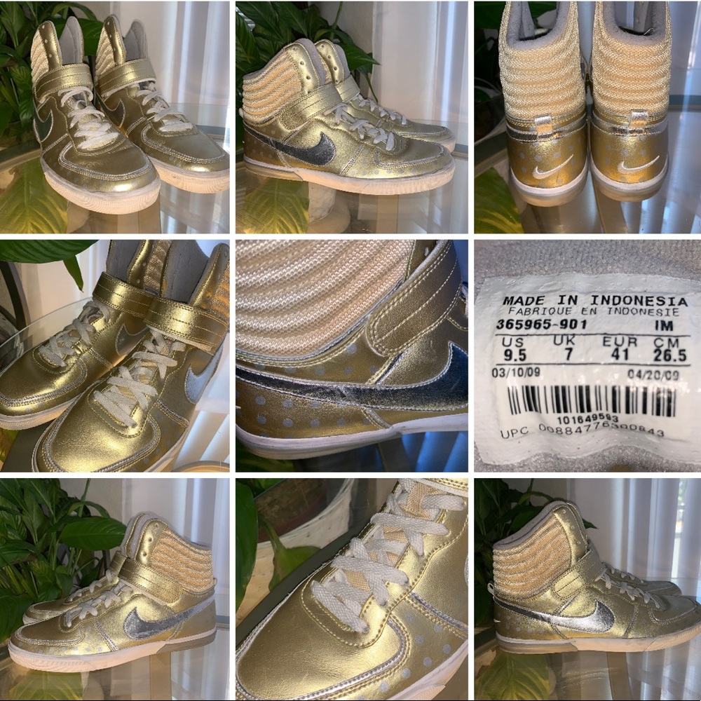 Nike Gold and White Vandals